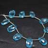 Blue Topaz Quartz Faceted Cushion Shape Beads Strand 1 Matching Pair and Size 16mm x 10mm approx.Hydro quartz is synthetic man made quartz. It is created in different different colors and shapes. 